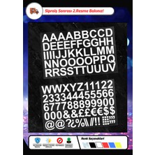 Onur Reklam Kırmızı Harf ve Rakam Sticker Seti – Kendinden Yapışkanlı Alfabe Etiketi 7cm