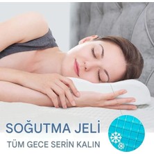 Yeni Nesil Soğutmalı Jel Yastığı - Boyun ve Omuz Ağrılarını Gidermek Için 2 Yükseklik Ayarlı Servikal Omurga Desteği, Kokusuz Hafızalı Köpük Taban, Yan ve Sırt Üstü Uyuyanlar Için Serin Uyku Yastık