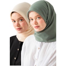 2 Adet Soft Pamuk Jakarlı Eşarp – Doğal Dokulu, Hafif ve Nefes Alan Kumaş- Bambu Kraş Eşarp Yumuşak Dokulu Düz Renk Eşarp, Tesettür Eşarp