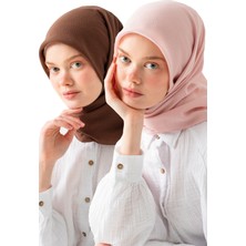 2 Adet Soft Pamuk Jakarlı Eşarp – Doğal Dokulu, Hafif ve Nefes Alan Kumaş- Bambu Kraş Eşarp Yumuşak Dokulu Düz Renk Eşarp, Tesettür Eşarp