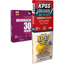 2026 Kpss Tüm Adaylar Için Vatandaşlık 30 Deneme Çözümlü - Konu Ant. Soru ve 3 Deneme