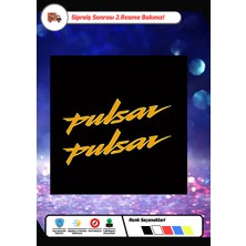 Pulsar Yazılı Araba Sticker Seti – 2’li Paket – Spor Tasarım – 15X22 cm