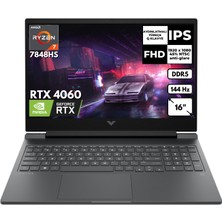 Hp Victus 16-S0014NT R7-7840HS 24 GB 512 GB SSD  8gb RTX4060 16.1" 144Hz Fhd Freedos Gaming Laptop 7Z4M5EAAT7