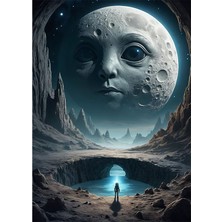 Bedeko Sürreal Gezegen Ahşap Tablo