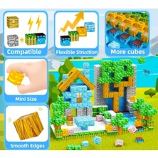 Minecraft Manyetik Küp Blok Kasaba Temalı Yapı Taşı 100 Parça