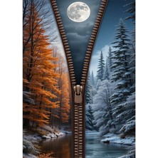 Bedeko Sonbahar ve Kış Ahşap Tablo