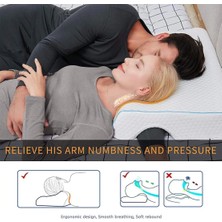 Omuz Ağrısını Gidermek Için Yan Yatanlar Için Yastık - Ergonomik Kol Delikleri ile Ortopedik Destek - Servikal, Boyun, Omuz Desteği - Çiftler Için Mükemmel Kucaklaşma Yastığı