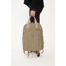 Sanmorris Unisex Suya Dayanıklı Krinkıl Kumaş Çok Gözlü  Laptop Okul ve Sırt Çantası