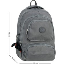 Waddell Kılınkır Kumaş Unisex Çok Bölmeli Okul Günlük Spor Sırt Çanta 45-35-20 Maymun Hediyeli