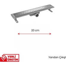 Gama Banyo Lineer Süzgeç - Yan Çıkışlı- Seramik Uyumlu(20 cm)