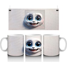 Sevimli Büyük Gözlü Yavru Hayvan – Baskılı Kahve Kupası