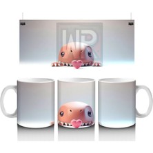 Kalpli Gözlük Takmış Tatlı Domuzcuk – Baskılı Kahve Kupası