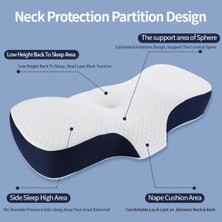 Premium Ortopedik Hafızalı Köpük Yastık | Ergonomik Boyun Desteği | Yan ve Sırt Üstü Uyuyanlar Için | Konforlu ve Destekleyici Uyku Yastığı