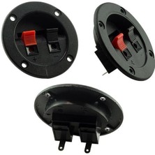 PowerMaster PM-17386 İkili Yuvarlak Hoparlör Terminali (İç Çapı: 40mm / Dış Çapı: 65mm)