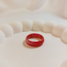 Crystal Atelier Sertifikalı Doğal Akik Taşı Nazar Yüzüğü