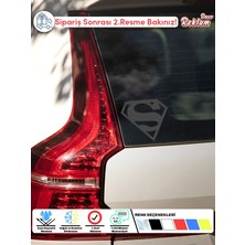 Superman Yazı Araba Stickerı – Suya Dayanıklı – 15X4 cm – Renk Seçenekli