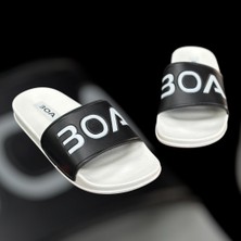 Et-Trl Yazlık Yeni Sezon Siyah-Beyaz Hafif Rahat Yazlık Terlik