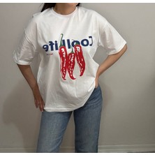Cool Life Red Chili Baskılı Oversize Tshirt