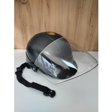 Jokey Kask Motosiklet & Bisiklet Kaskı Siyah & Yerli Üretim & Camlı Model (Ultra Dayanıklı)