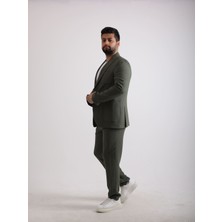 Spor Erkek Takım Elbise Yazlık Gofre Kumaş Ipli Pantolon