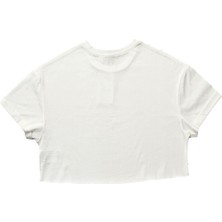 Fiora Ekru Crop Basic Tshirt