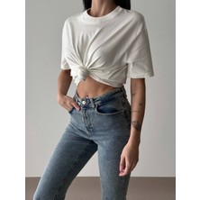 Parker Beyaz Oversize Basic Tshirt