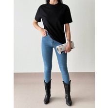 Parker Siyah Oversize Basic Tshirt