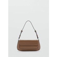 Deri Görünümlü Askılı Omuz Çantası