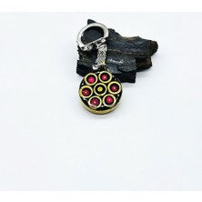 Kırmızı Usta Işçilikli Orijinal Oltu Taşı Anahtarlık