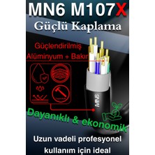 MN6 M107X 10 Metre Internet Kablosu/Cat6 23AWG Utp 0,57mm/İki Kat Korumalı/ethernet kablosu 10 metre/iç Dış Mekan uyumlu