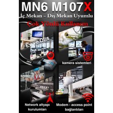 MN6 M107X 10 Metre Internet Kablosu/Cat6 23AWG Utp 0,57mm/İki Kat Korumalı/ethernet kablosu 10 metre/iç Dış Mekan uyumlu