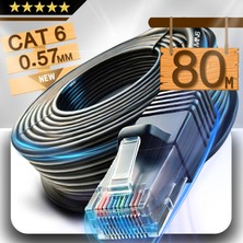 MN6 M107X 80 Metre Internet Kablosu/Cat6 23AWG Utp 0,57mm/İki Kat Korumalı/ethernet kablosu 80 metre/iç Dış Mekan uyumlu