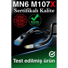 MN6 M107X 40 Metre Internet Kablosu/Cat6 23AWG Utp 0,57mm/İki Kat Korumalı/ethernet kablosu 40 metre/iç Dış Mekan uyumlu