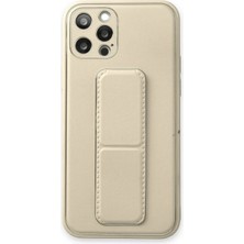 iPhone 12 Pro Kılıf Coco Deri Standlı Kapak - Beyaz - MONAS5872-6070
