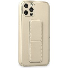 iPhone 12 Pro Kılıf Coco Deri Standlı Kapak - Beyaz - MONAS5872-6070