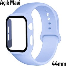 Ally Apple Watch 4-5-6 44MM Silikon Kordon Kayış ve Ekran Koruyucu KILIF-(1903) - MONAS9540-116