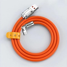 Ally 180° Dönebilen USB To Type-C 120W Hızlı Şarj Kablosu 1 METRE-(1903) - MONAS5487-6242