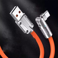 Ally 180° Dönebilen USB To Type-C 120W Hızlı Şarj Kablosu 1 METRE-(1903) - MONAS5487-6242