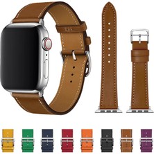 Ally Apple Watch 7-8 45MM 6-5-4 44MM Watch Ultra 49MM Single Coil Deri Kayış Kordo - MONAS4621-42