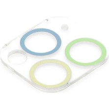 iPhone 11 Pro Max Renkli Kamera Lens Koruma Cam - Yeşil-Sarı - MONAS8539-2316