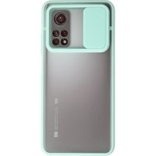 Xiaomi Mi 10T Kılıf Palm Buzlu Kamera Sürgülü Silikon - Turkuaz - MONAS9862-2275