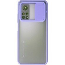 Xiaomi Mi 10T Kılıf Palm Buzlu Kamera Sürgülü Silikon - Lila - MONAS3375-2479