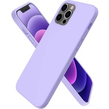 iPhone 12 Pro Max Kılıf First Silikon - Lila - MONAS7924-7799