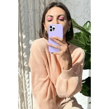 iPhone 12 Pro Max Kılıf First Silikon - Lila - MONAS7924-7799
