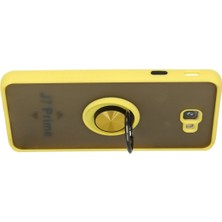 Samsung Galaxy J7 Prime Kılıf Montreal Yüzüklü Silikon Kapak - Sarı - MONAS1654-9585