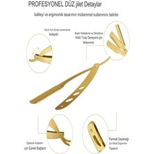 Paslanmaz Çelik Sakal Usturası Gold Jiletsiz