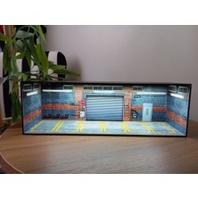 Erdemir Garaj Hotwheels Diorama 1/64 Ölçek Ahşap Materyal ile Gerçekçi Tasarım