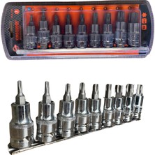 9 Parçalı 1/2" Tork (Torx) Bit Seti: