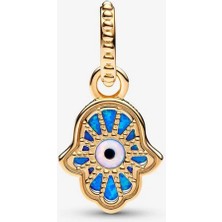 Mavi Hamsa Kolye