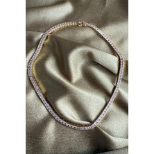 Premium Seri Pırlanta Montür Gold Renk Kolye